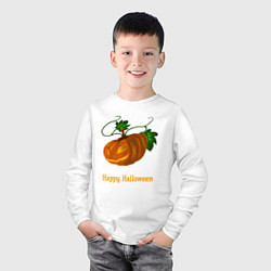 Лонгслив хлопковый детский Trembling pumpkin, цвет: белый — фото 2