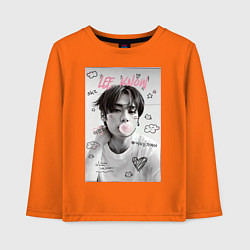Лонгслив хлопковый детский Lee Know Stray Kids, цвет: оранжевый