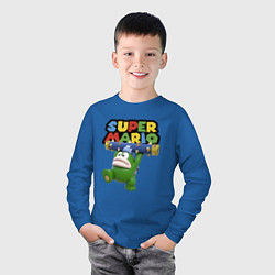 Лонгслив хлопковый детский Super Mario - Spike - Character, цвет: синий — фото 2