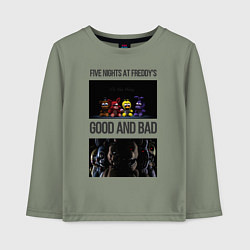 Лонгслив хлопковый детский Freddy good and bad, цвет: авокадо