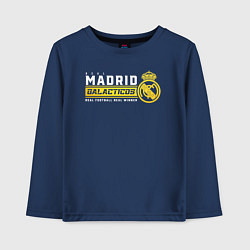 Лонгслив хлопковый детский Real Madrid galacticos, цвет: тёмно-синий