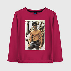 Детский лонгслив Брюс Ли - ретро постер