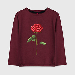 Детский лонгслив Роза красная