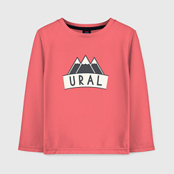 Лонгслив хлопковый детский URAL, цвет: коралловый