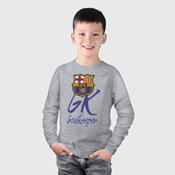 Лонгслив хлопковый детский Barcelona - Spain - goalkeeper, цвет: меланж — фото 2
