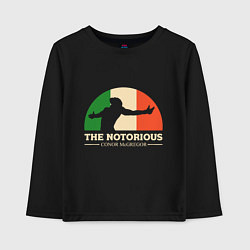Лонгслив хлопковый детский The Notorious, цвет: черный
