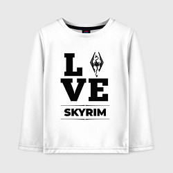 Лонгслив хлопковый детский Skyrim love classic, цвет: белый