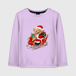 Детский лонгслив Новогодний мишка