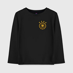 Лонгслив хлопковый детский Сборная Германии логотип, цвет: черный