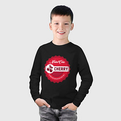 Лонгслив хлопковый детский Вишневая ядер кола, цвет: черный — фото 2