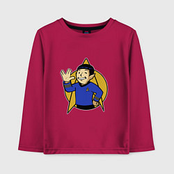Лонгслив хлопковый детский Spoke - vault boy, цвет: маджента
