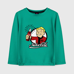 Лонгслив хлопковый детский Vault boy - nuka cola, цвет: зеленый