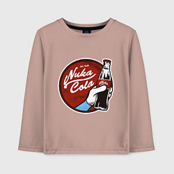 Лонгслив хлопковый детский Nuka cola sticker, цвет: пыльно-розовый