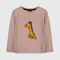 Лонгслив хлопковый детский Игрушка жираф, цвет: пыльно-розовый