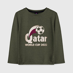 Лонгслив хлопковый детский World Cup 2022, цвет: меланж-хаки