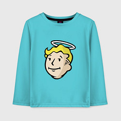 Лонгслив хлопковый детский Holly vault boy, цвет: бирюзовый