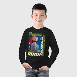 Лонгслив хлопковый детский Непобедимый Майки, цвет: черный — фото 2