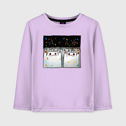 Детский лонгслив Мрачные коты празднуют