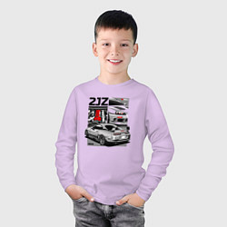 Лонгслив хлопковый детский Toyota Supra mk4 2JZ, цвет: лаванда — фото 2