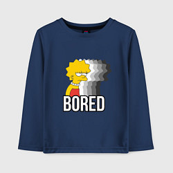 Детский лонгслив Лиза Симпсон - bored