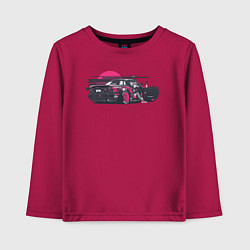 Лонгслив хлопковый детский JDM Girl, цвет: маджента