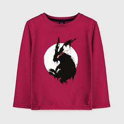 Лонгслив хлопковый детский Черный кролик 2023, цвет: маджента