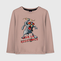 Лонгслив хлопковый детский La resistance, цвет: пыльно-розовый