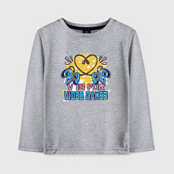 Детский лонгслив V is for video games