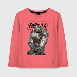 Лонгслив хлопковый детский Paladin Danse of the Brotherhood of Steel Fallout, цвет: коралловый