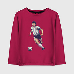 Лонгслив хлопковый детский Maradona football, цвет: маджента