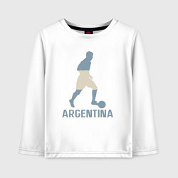 Лонгслив хлопковый детский Lionel Messi Argentina, цвет: белый