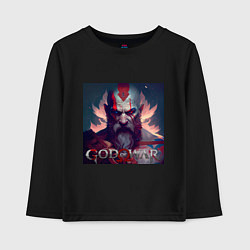 Лонгслив хлопковый детский Кратос, бог войны, цвет: черный