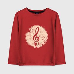 Детский лонгслив Музыка - скрипичный ключ