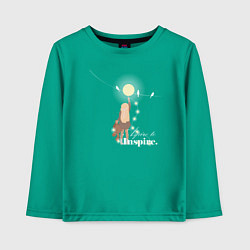 Лонгслив хлопковый детский Светлячок, цвет: зеленый