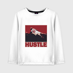 Лонгслив хлопковый детский Rodman hustle, цвет: белый