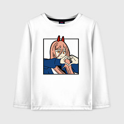 Детский лонгслив Пауэо показывает сердечко - черный