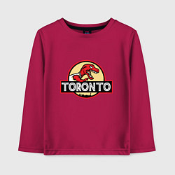 Лонгслив хлопковый детский Toronto dinosaur, цвет: маджента