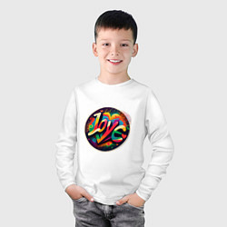 Лонгслив хлопковый детский Любовь на День Святого Валентина, цвет: белый — фото 2
