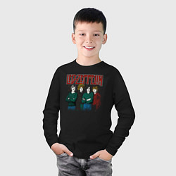 Лонгслив хлопковый детский Led Zeppelin винтаж, цвет: черный — фото 2