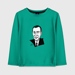 Лонгслив хлопковый детский Сергей Рахманинов, цвет: зеленый