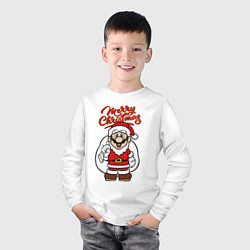Лонгслив хлопковый детский Christmas Mario, цвет: белый — фото 2