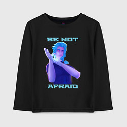 Лонгслив хлопковый детский Dottore, Be not Afraid, цвет: черный