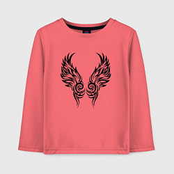 Лонгслив хлопковый детский Flaming Wings, цвет: коралловый