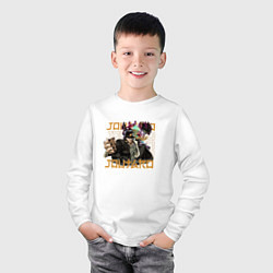 Лонгслив хлопковый детский Джотаро Куджо со стендом, цвет: белый — фото 2