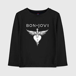 Лонгслив хлопковый детский Bon Jovi Its My Life, цвет: черный