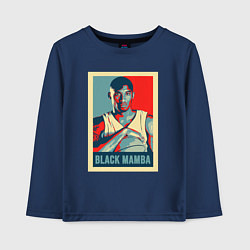 Лонгслив хлопковый детский Black mamba poster, цвет: тёмно-синий