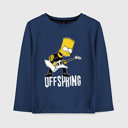 Лонгслив хлопковый детский Offspring Барт Симпсон рокер, цвет: тёмно-синий