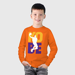 Лонгслив хлопковый детский Kobe fly, цвет: оранжевый — фото 2