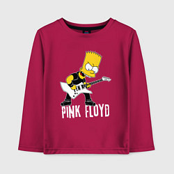 Детский лонгслив Pink Floyd Барт Симпсон рокер