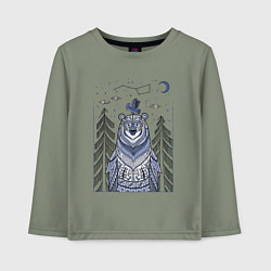 Лонгслив хлопковый детский Большая Медведица, цвет: авокадо